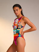 Maillot une pièce femme d'entraînement PINUP 498P - Sushi