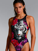 Costume intero donna da allenamento PINUP 505P - Tigrosa