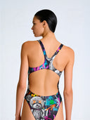 Costume intero donna da allenamento PINUP 459PF - Psycho