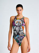 Costume intero donna da allenamento PINUP 459PF - Psycho