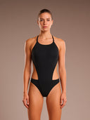 Costume intero donna da mare Dega - Total Black