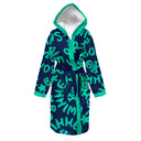 Accappatoio - 30ACF Blu logo menta, vista frontale - BONESWIMMER