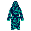 Accappatoio - 30ACF Blu logo menta, vista posteriore - BONESWIMMER