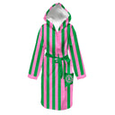 Accappatoio bimbo - 28ACF Rigato rosa e verde