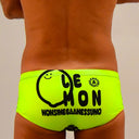Parigamba uomo da allenamento UCLA 209UF - Limone vista 3 — costume da nuoto uomo, BONESWIMMER Made in Italy