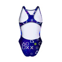 Costume intero donna da allenamento PINUP 503PF - Gamer, vista posteriore