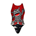 Costume intero donna da allenamento Pinup 492P - Tribale
