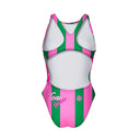 Costume intero bambina da allenamento PINUP 536PF - Baddie, vista posteriore