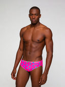 Slip da nuoto uomo da allenamento H2OTTO 440HF - Fucsia stella azzurra