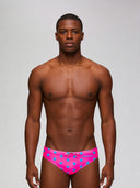 Slip da nuoto uomo da allenamento H2OTTO 440HF - Fucsia stella azzurra