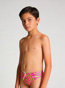 Kinder-Trainings-Schwimmhose H2OTTO 448HF - Acid Streifen