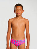 Slip de natation enfant d'entraînement H2OTTO 440HF - Fuchsia étoile bleue