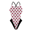 Costume intero bambina da mare Alte L038A - Fiore, vista frontale