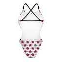Costume intero bambina da mare Alte L038A - Fiore, vista posteriore