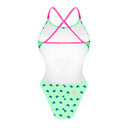 Costume intero bambina da mare Alte L042AF -Palme, vista posteriore