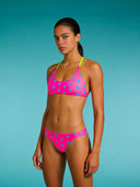Bikini donna da allenamento Maui 184MF - Fucsia stella azzurra, vista frontale
