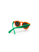Lunettes de soleil Rondes - Orange Fluo + Tiffany