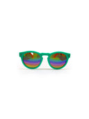Runde Sonnenbrille - Tiffany + Neon-Orange