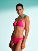 Slip bikini donna da mare Papeete L02PA - Fucsia fluo, vista frontale