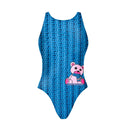 Costume intero donna da allenamento PINUP 526P - Teddy, vista frontale