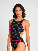 Costume intero donna da allenamento PINUP 561PF - Ciliegie