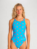Costume intero donna da allenamento PINUP 563PF - Lamponi
