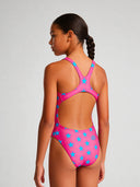 Trainings-Einteiler für Mädchen PINUP 556PF - Fuchsia mit blauem Stern