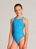 Maillot une pièce fille entraînement PINUP 563PF - Framboises