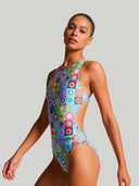 Costume intero donna da allenamento PINUP 558PF - Pop Squares