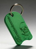 Portachiavi BONESWIMMER 3D - Verde Bottiglia vista 3 — portachiavi, BONESWIMMER Made in Italy