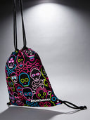 Zainetto in microfibra M031ZAF - Skull tribe, vista frontale
