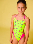 Costume intero bambina da mare Alte L040AF - Ciliegie, dettaglio del modello