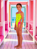 Costume intero bambina da mare Alte L040AF - Ciliegie, vista frontale