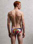 Slip da nuoto uomo da allenamento H2OTTO 400H - Free: vista posteriore indossato