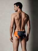 Slip da nuoto uomo da allenamento H2OTTO 411H - Snake: vista posteriore indossato