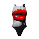 Mädchen-Einzelanzug zum Training PINUP 377P - Lippen